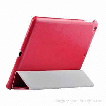 Tri-angle Leather Case for iPad Air with Intelligent Wake and Sleep Function